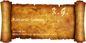 Katona Gemma névjegykártya