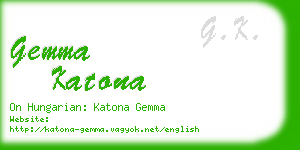 gemma katona business card